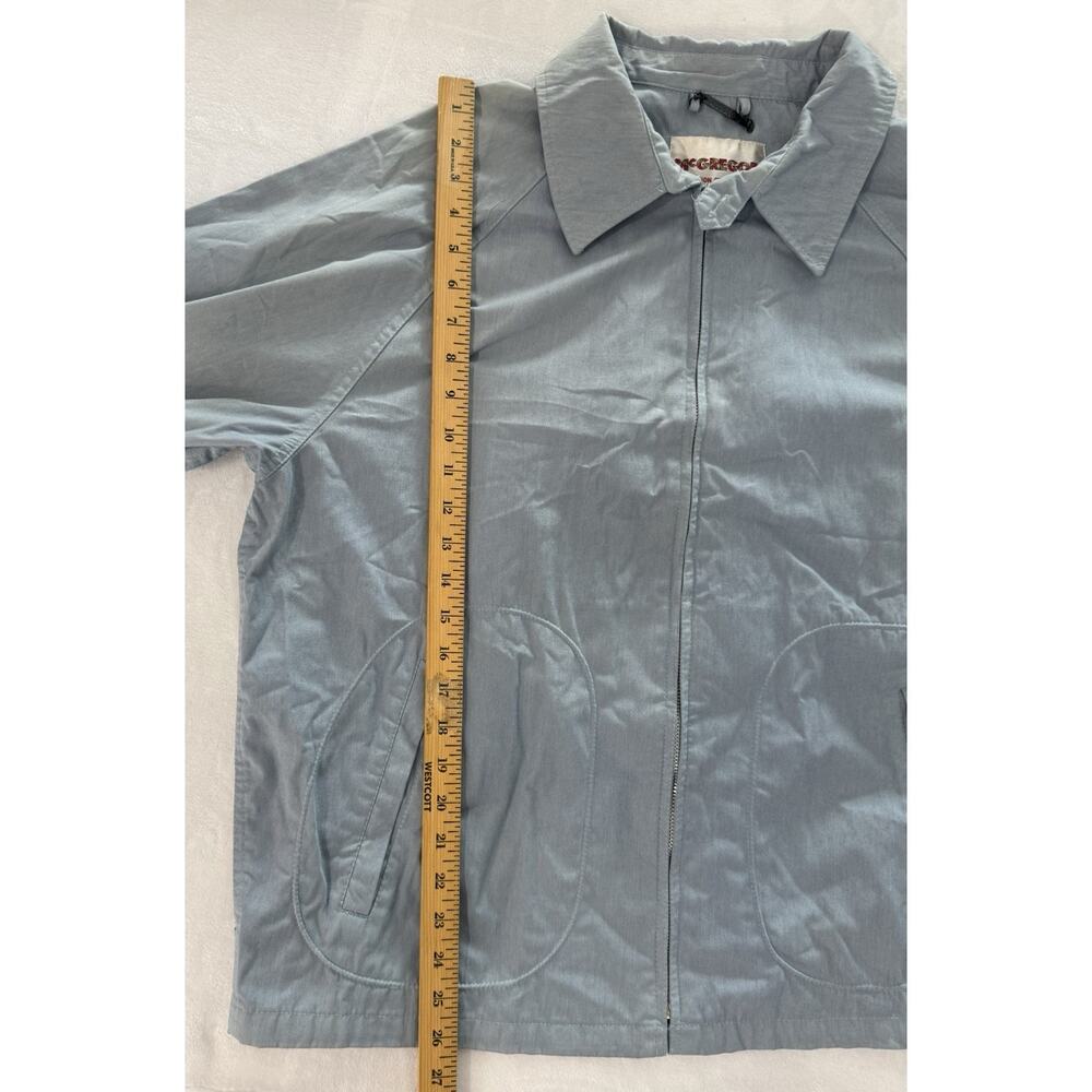 Vintage McGregor Men’s Drizzler Sport Jacket Long Sleeve Zip Solid Blue Size XL - Picture 10 of 11